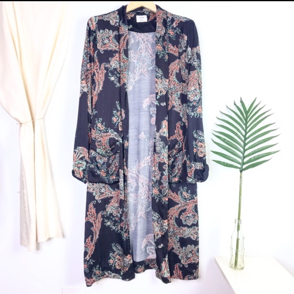 Wilfred Pilier Paisley Floral Robe w/Silk XXS